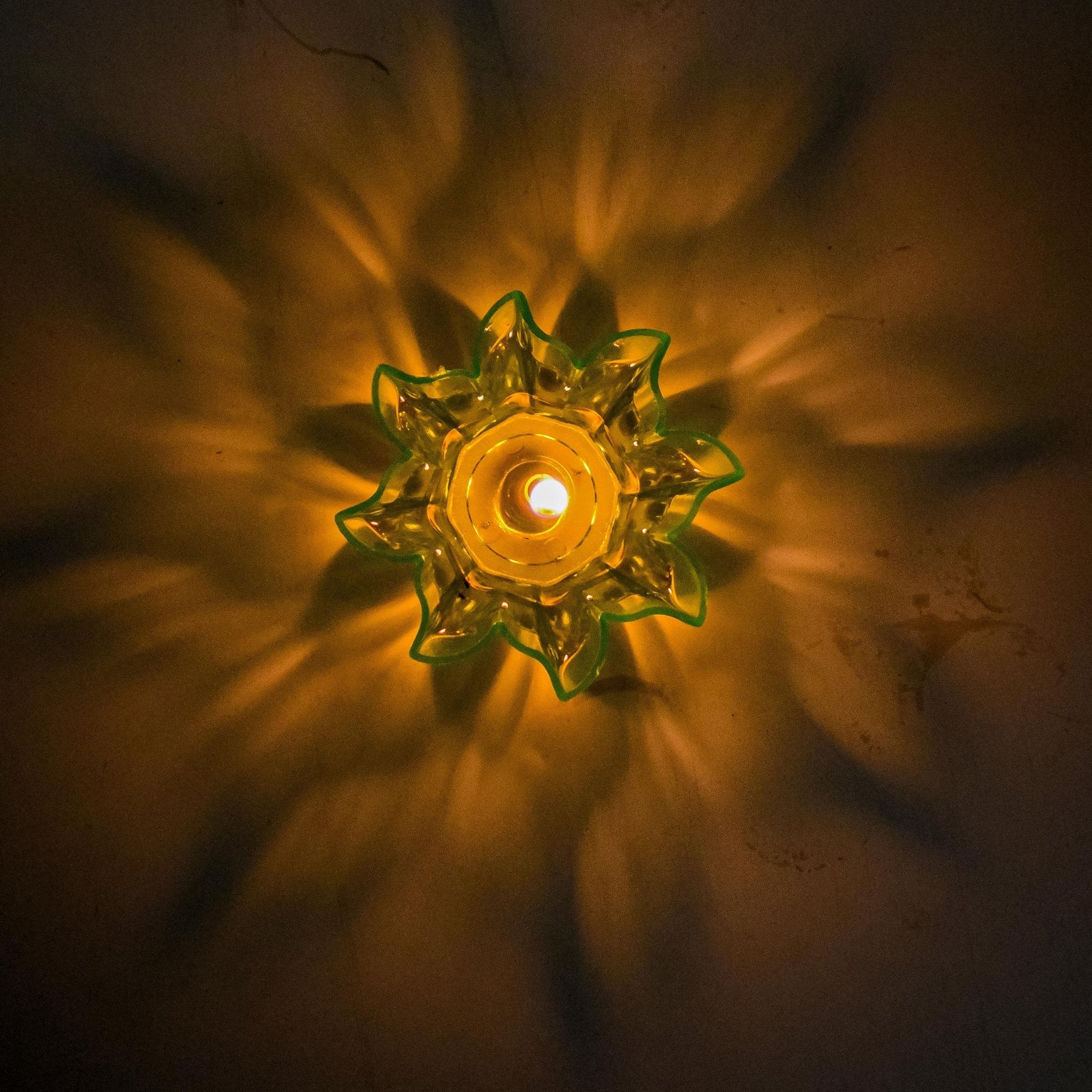 6/12 Pcs 3D Reflection Water Sensor Diya | Rangoli Decorative LED Diya for Pooja, Diwali & Festivals | 72+ Hrs Backup | Flameless, Safe & Reusable - DWEEP SARA