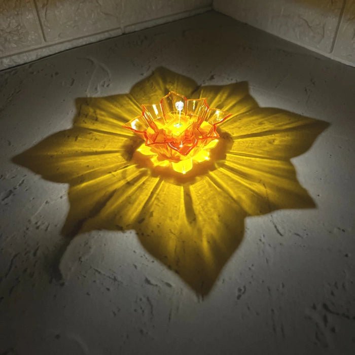 6/12 Pcs 3D Reflection Water Sensor Diya | Rangoli Decorative LED Diya for Pooja, Diwali & Festivals | 72+ Hrs Backup | Flameless, Safe & Reusable - DWEEP SARA