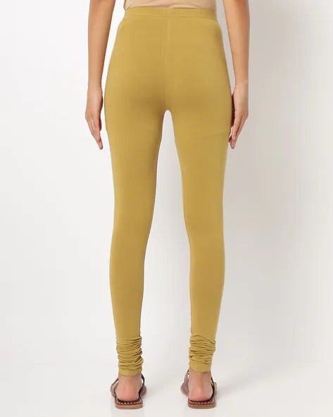 Beige Cotton Legging - DWEEP SARA