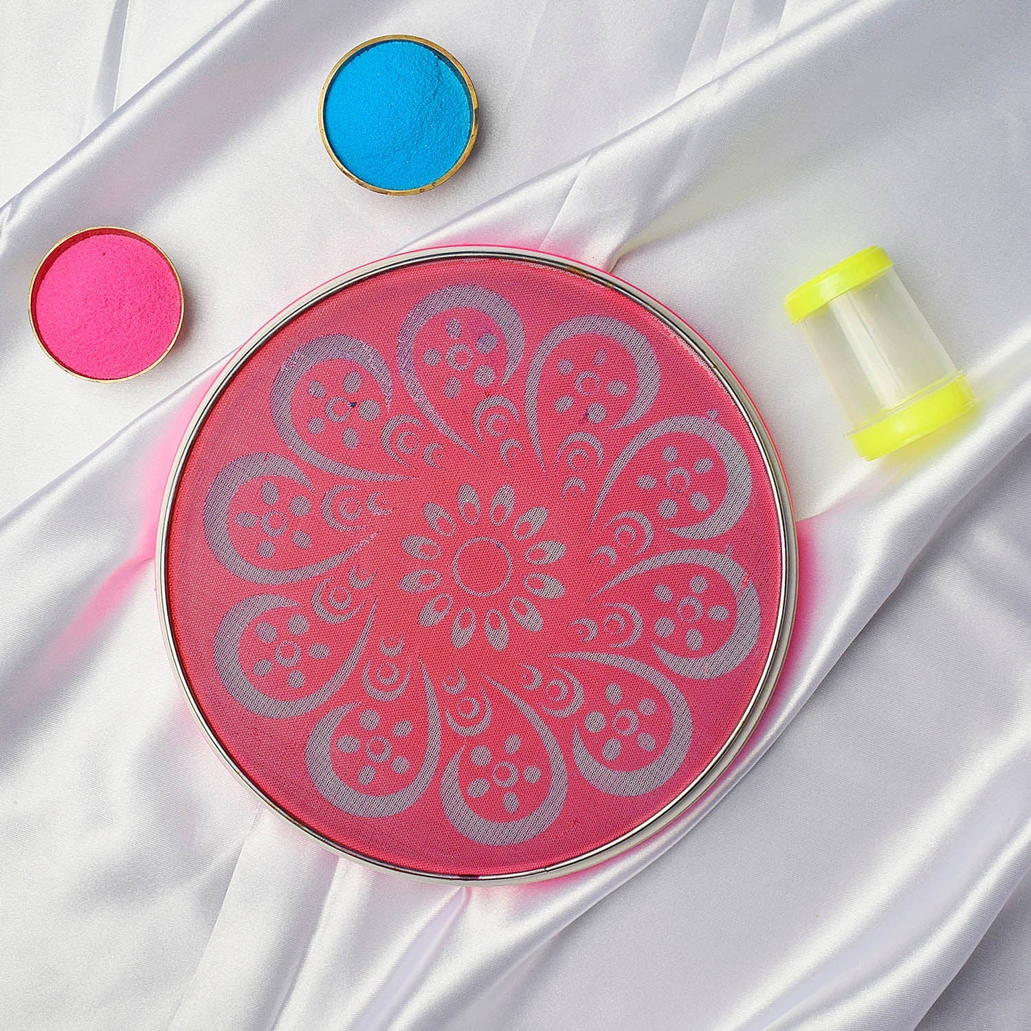 Dweep Sara Readymade DIY Rangoli Mat Easy to use Rangoli Diwali Gift Decoration Template For Diwali R - DWEEP SARA