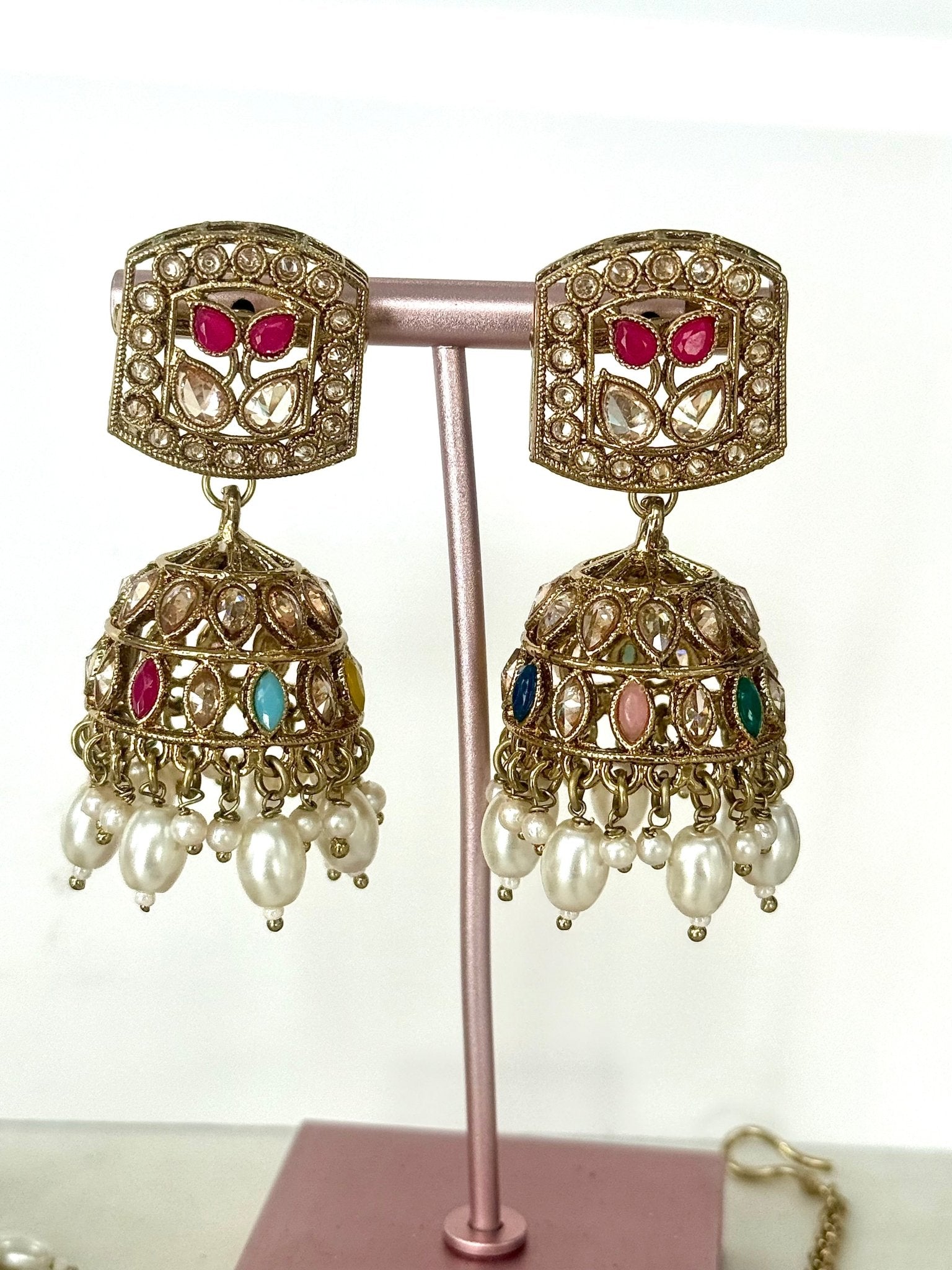 Kundan Multicolour Jewelry Set With Tikka - DWEEP SARA