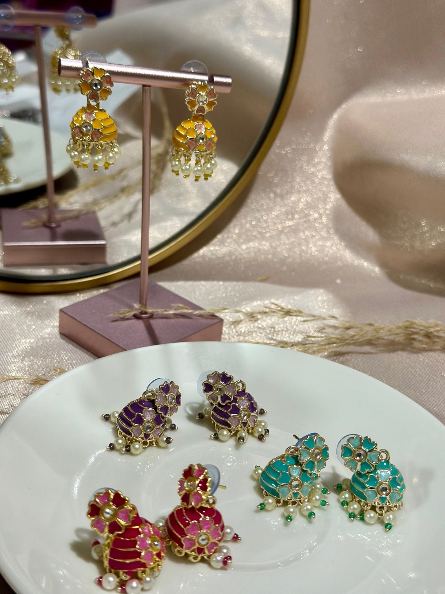 Minni Multicolour Jhumki Earrings - DWEEP SARA