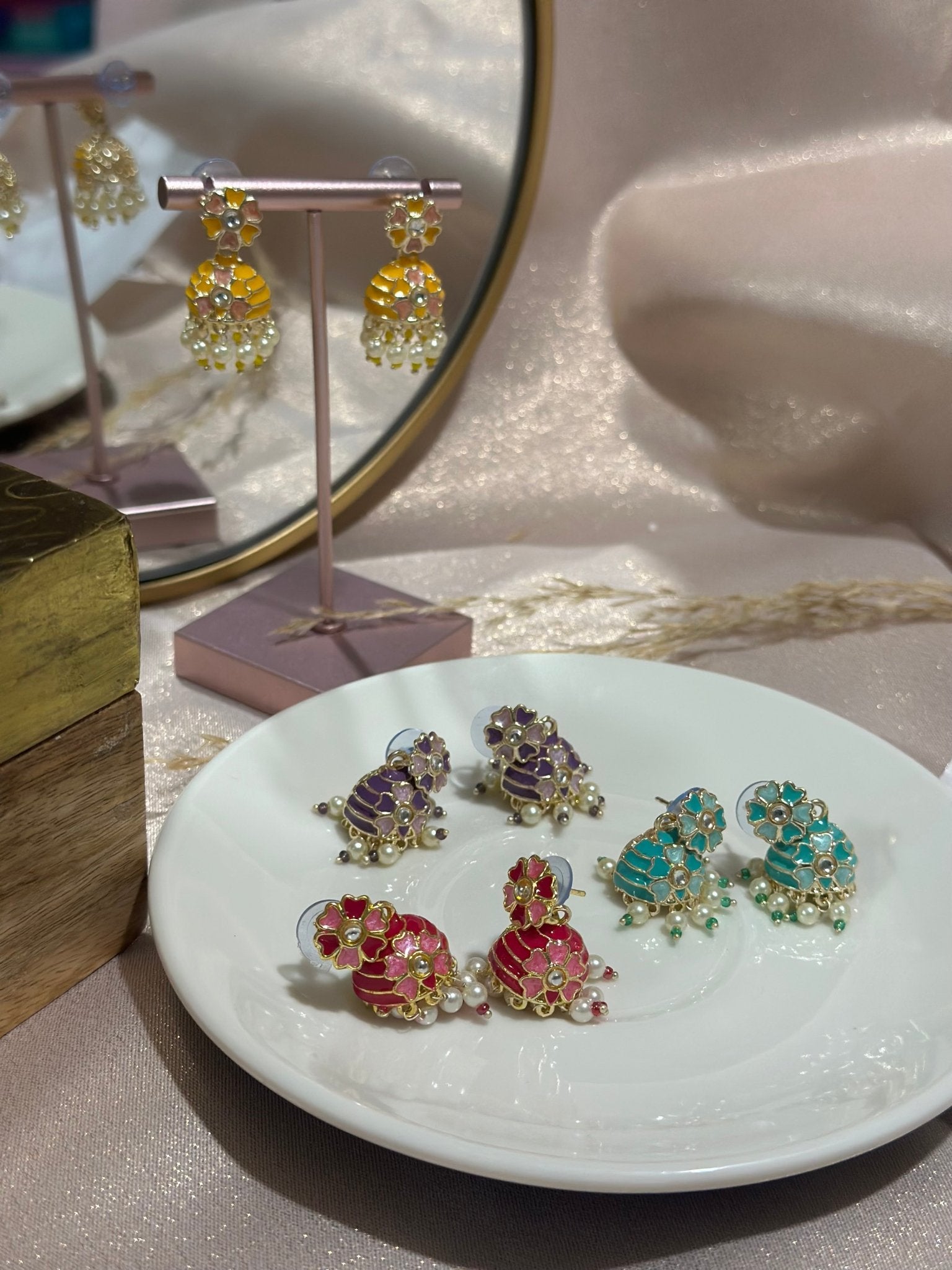 Minni Multicolour Jhumki Earrings - DWEEP SARA