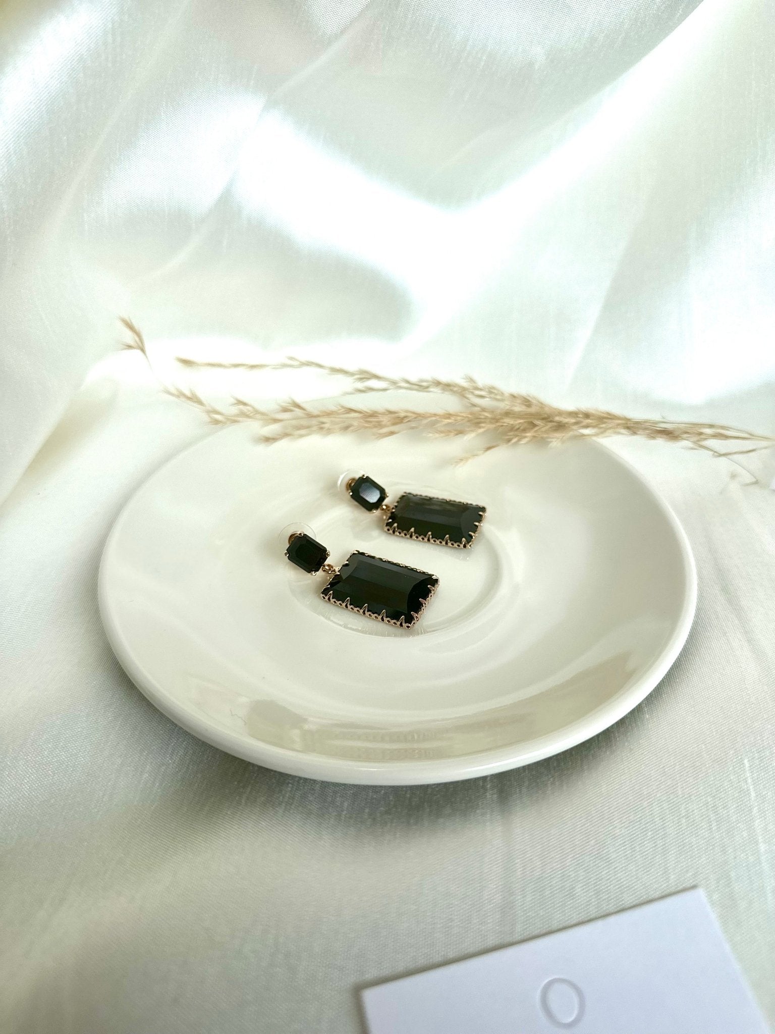 Multicolor Square crystal Stone Drop Earrings - DWEEP SARA