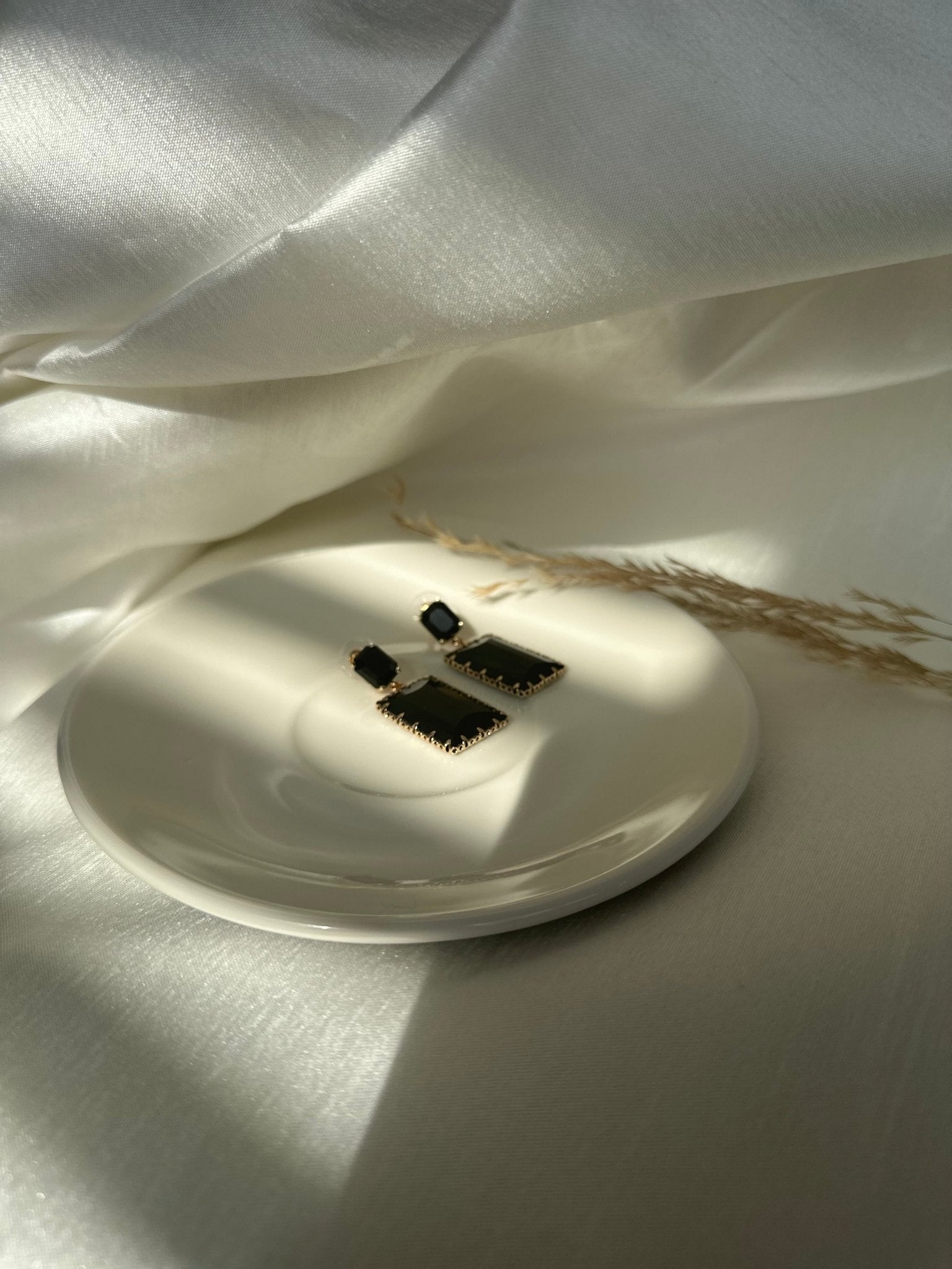 Multicolor Square crystal Stone Drop Earrings - DWEEP SARA