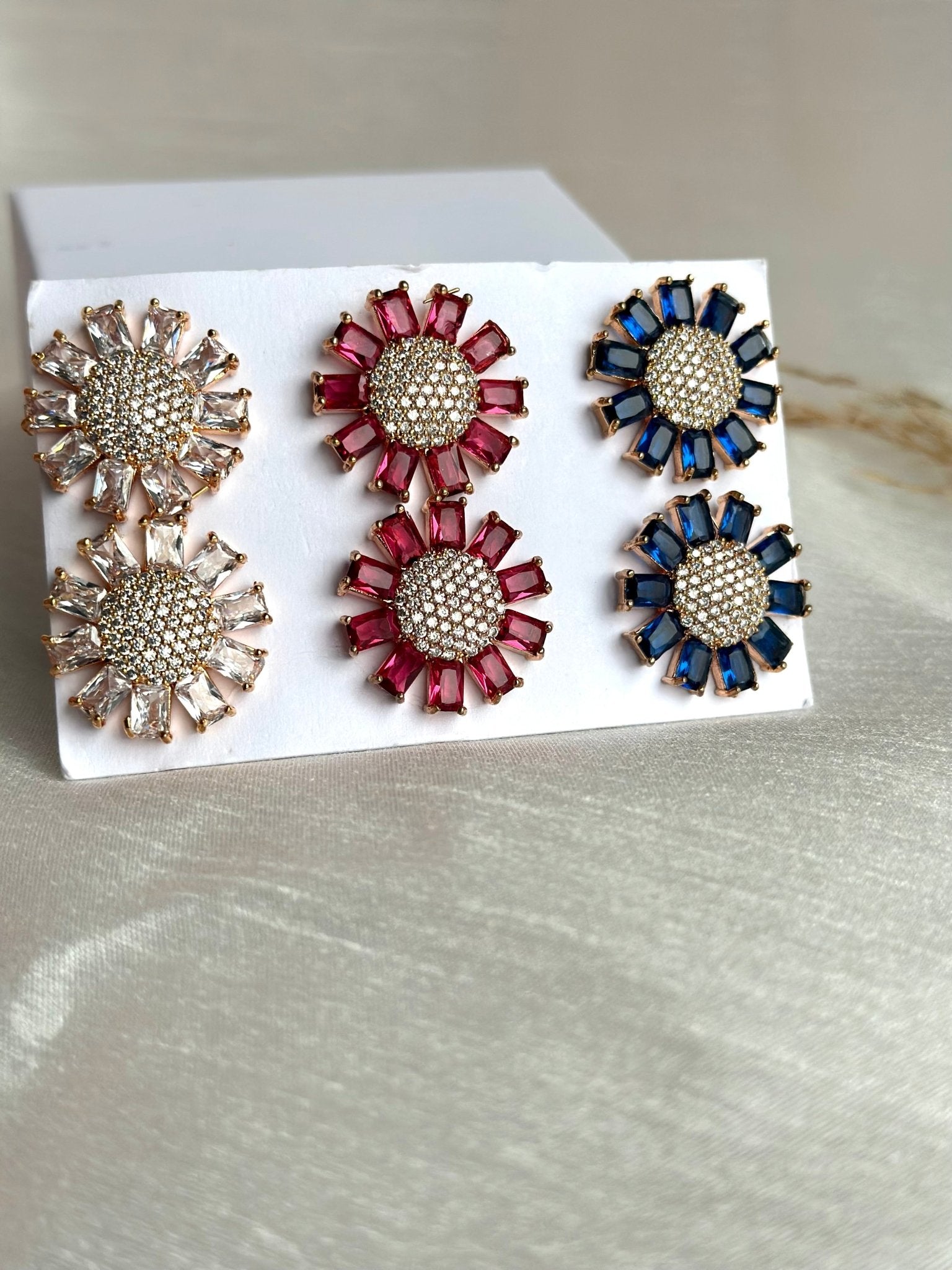 Multicolor Stud Earrings - DWEEP SARA