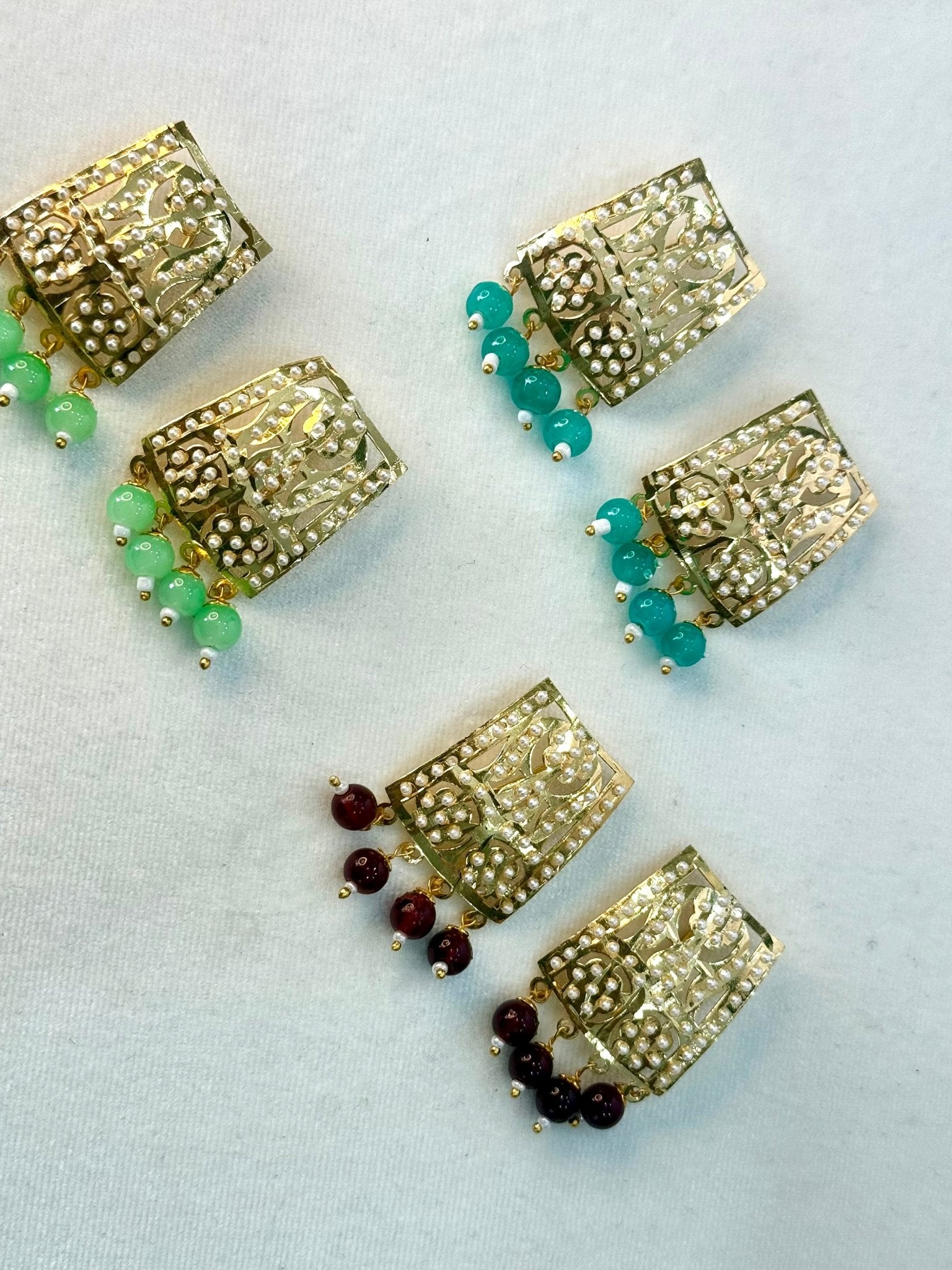Multicolour Punjabi Traditional Earrings - DWEEP SARA