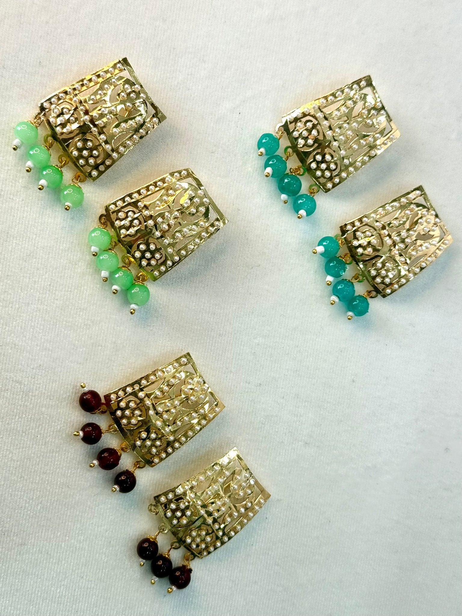 Multicolour Punjabi Traditional Earrings - DWEEP SARA