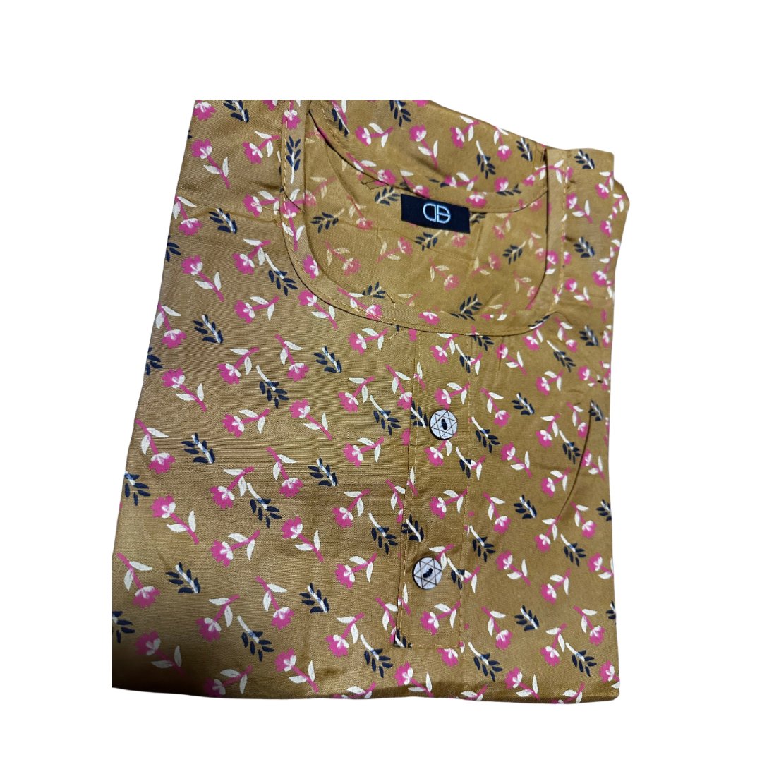 Multicoloured Cotton Indian/Pakistani Printed Women Ladies Kurti - DWEEP SARA