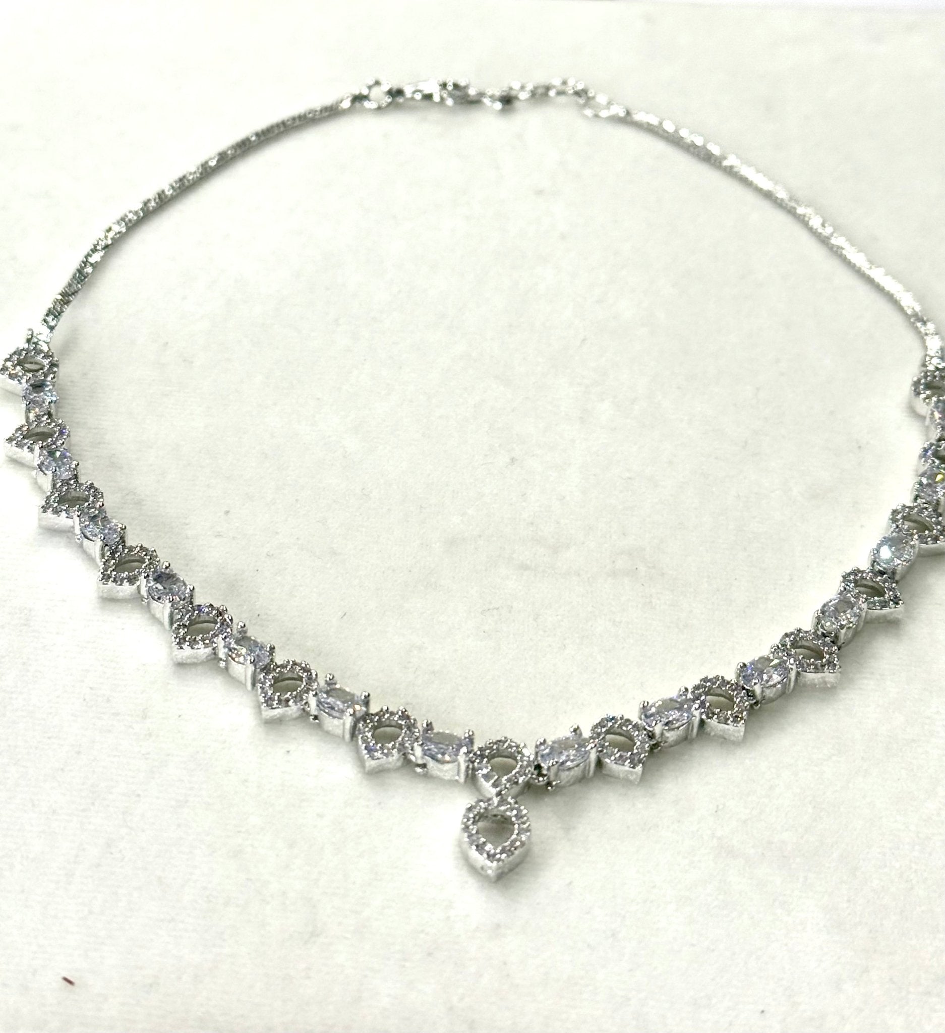White AD Crystal Jewelry Set - DWEEP SARA