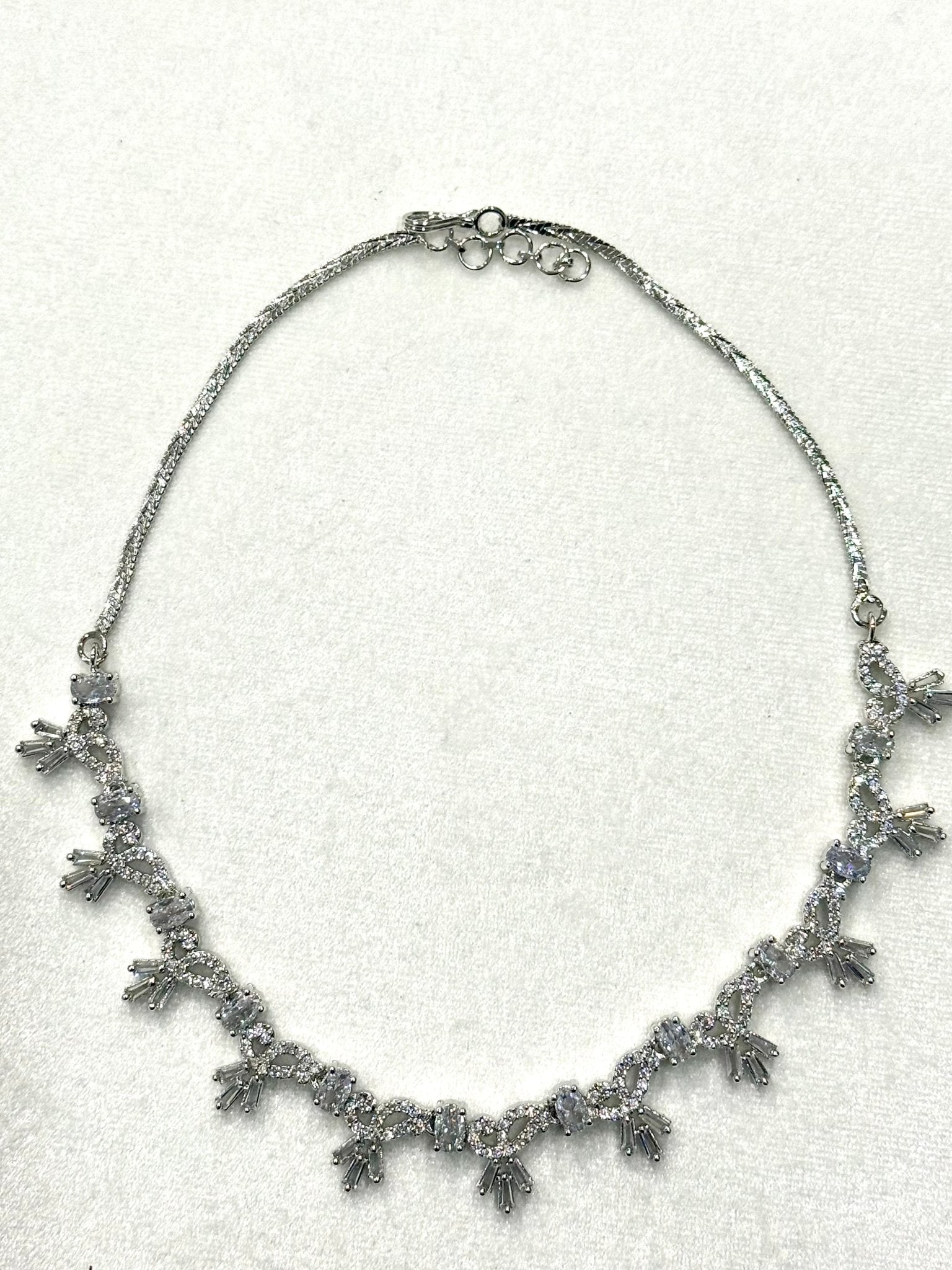 White AD Crystal Jewelry Set - DWEEP SARA