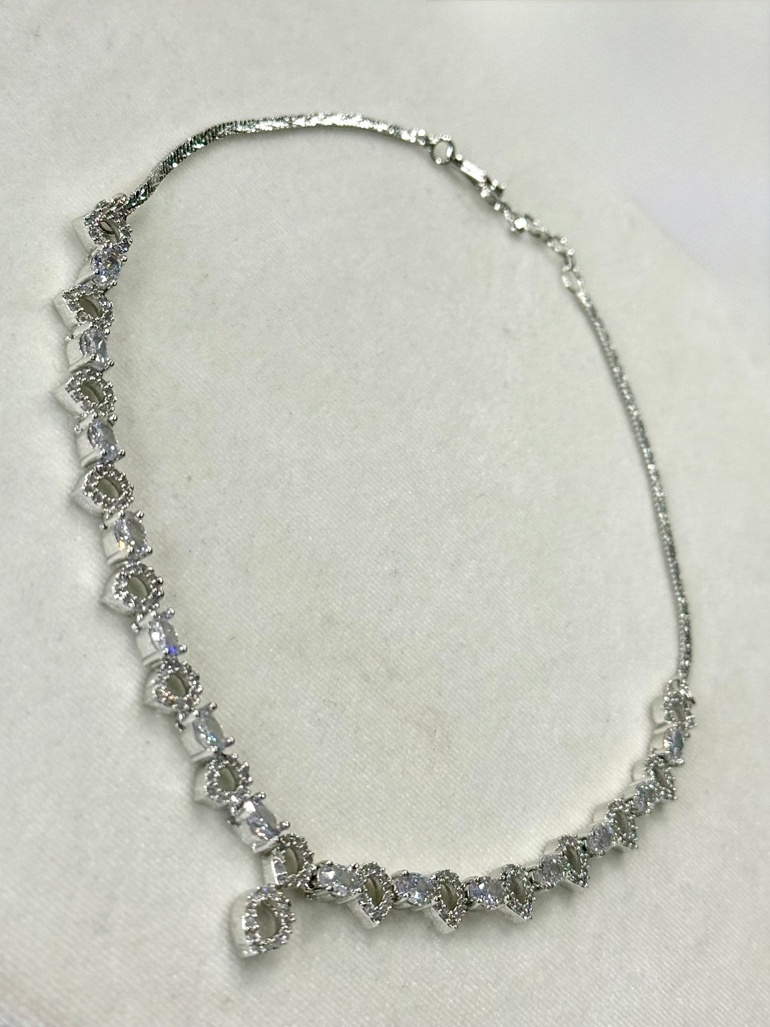 White AD Crystal Jewelry Set - DWEEP SARA